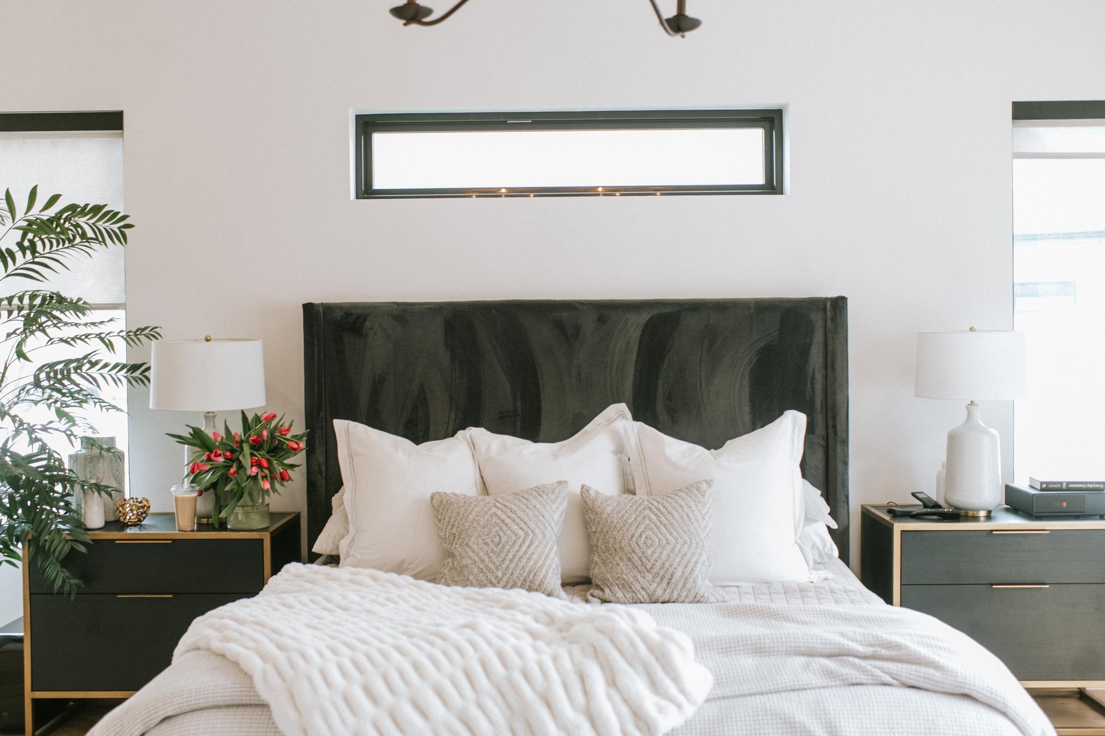 A styled bedroom